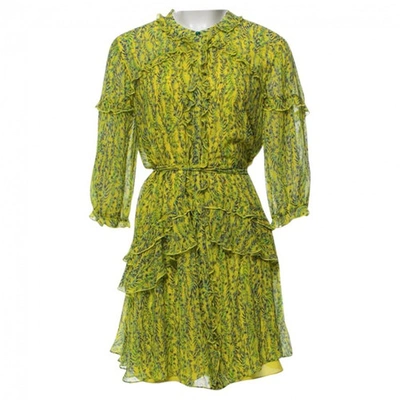 Pre-owned Saloni Yellow Silk Dress