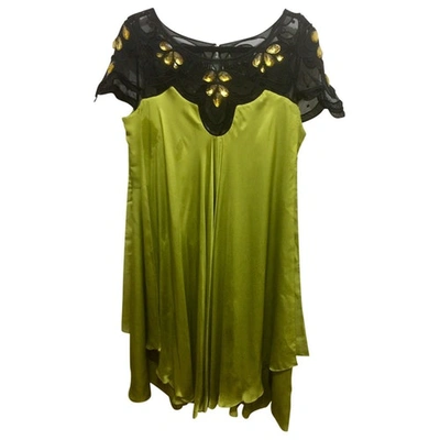 Pre-owned Temperley London Silk Mid-length Dress In Green