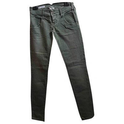 Pre-owned Cycle Slim Trousers In Green