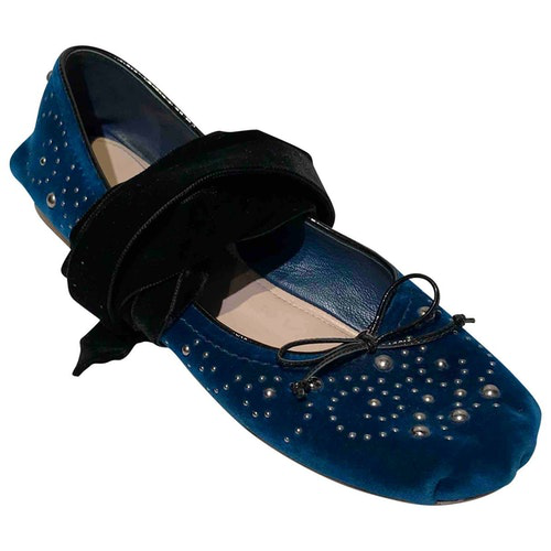 miu miu velvet ballet flats