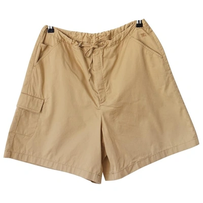 Pre-owned Burberry Camel Cotton Shorts