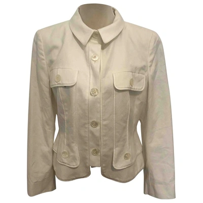 Pre-owned Escada Short Waistcoat In White