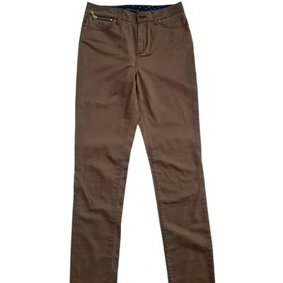 Pre-owned Tommy Hilfiger Brown Cotton Trousers