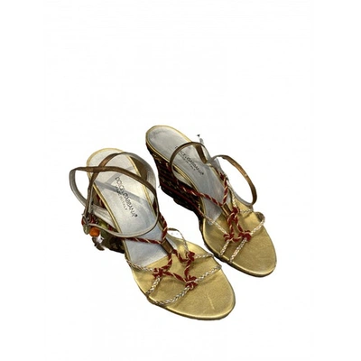 Pre-owned Dolce & Gabbana Cloth Sandals In Multicolour