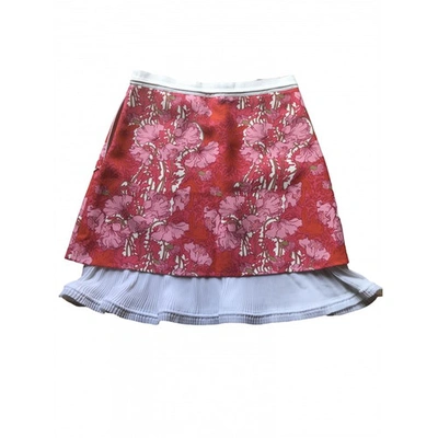 Pre-owned Carven Mini Skirt In Red