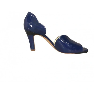 Pre-owned Rupert Sanderson Patent Leather Heels In Blue
