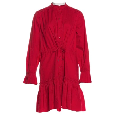 Pre-owned Saloni Red Cotton - Elasthane Dress