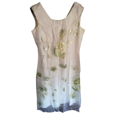 Pre-owned Paco Rabanne Silk Mid-length Dress In Multicolour