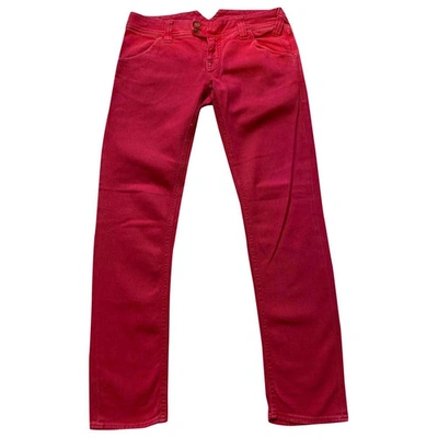 Pre-owned Cycle Red Cotton - Elasthane Jeans