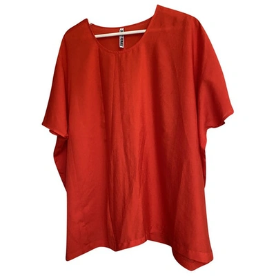 Pre-owned Just Female Orange Polyester Top