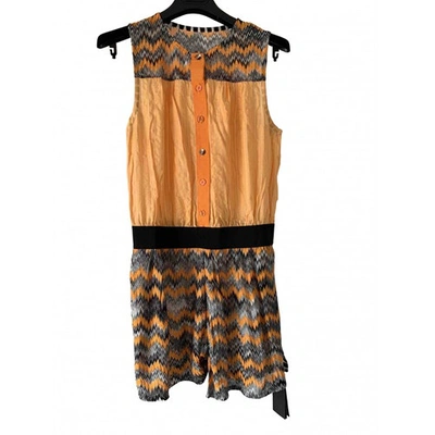 Pre-owned Missoni Silk Jumpsuit In Orange