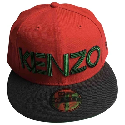 Pre-owned Kenzo Red Cotton Hat & Pull On Hat