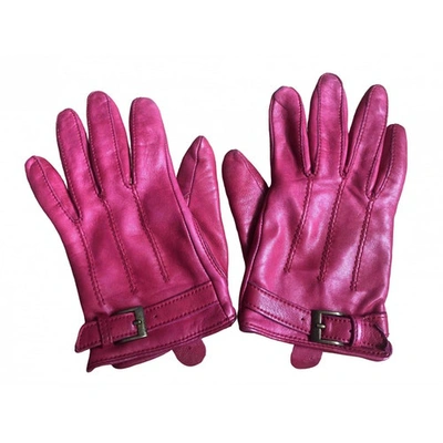 Pre-owned Closed Pink Leather Gloves