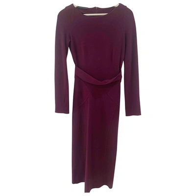 Pre-owned Alberta Ferretti Mid-length Dress In Burgundy