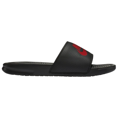 Nike Benassi Jdi Slide In Nero/rosso