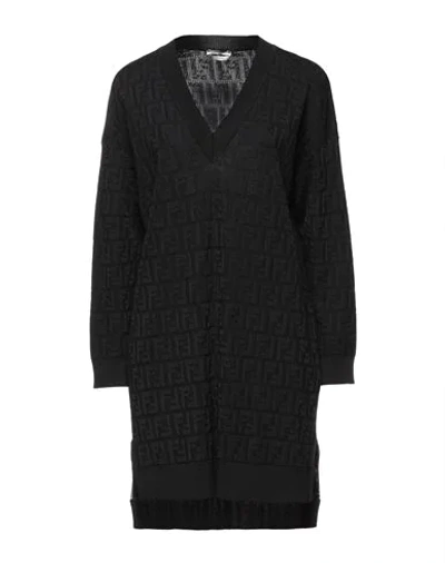 Fendi Knitted Jacquard Dress In Black