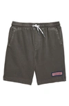 Vineyard Vines Kids' Sun Washed Knit Jetty Shorts In Gray Harbor