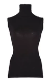 Albus Lumen Sleeveless Turtleneck Ponte Top In Black