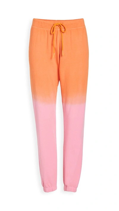 Splits59 Charlie Ombre Sweatpants In Pink/nectarine Dip Dye