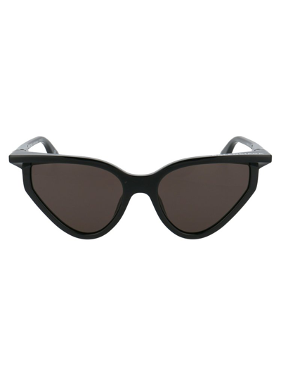 Balenciaga Black Extreme Rim Cat-eye Sunglasses In Grey