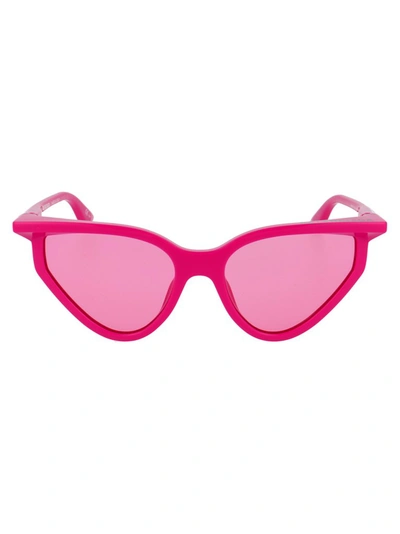 Balenciaga Eyewear Rim Cat Sunglasses In Pink