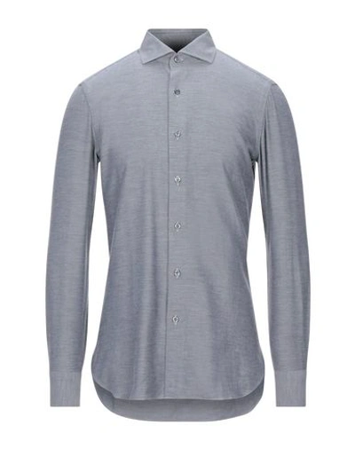 Boglioli Solid Color Shirt In Light Grey