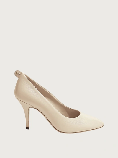 Ferragamo Gancini Pump Shoe In White ModeSens