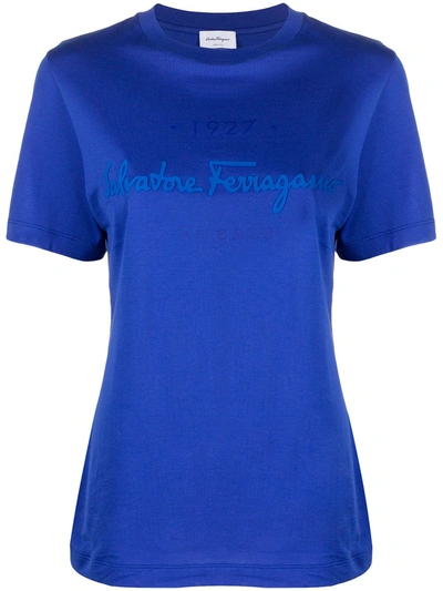Ferragamo 1927 Signature T-shirt In Blue