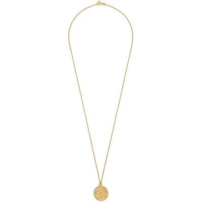 Dear Letterman Gold Dahmi Pendant Necklace