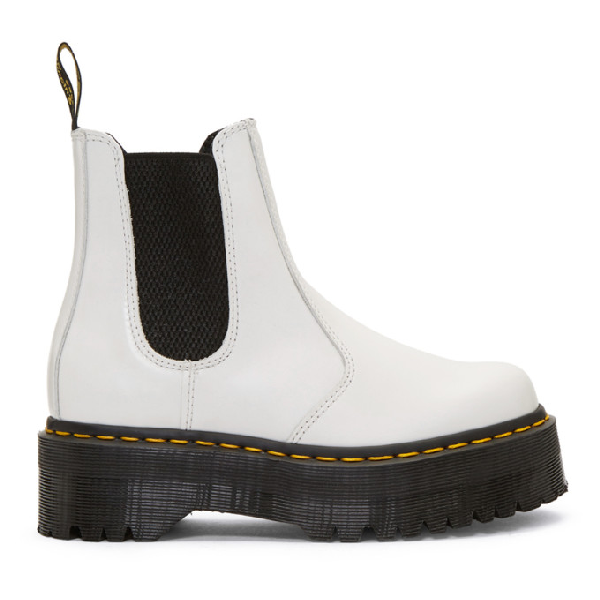 doc martens 2976 polished smooth platform chelsea boots