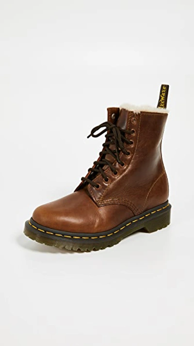Dr. Martens 1460 Serena Faux Fur Lined Boot In Butterscotch