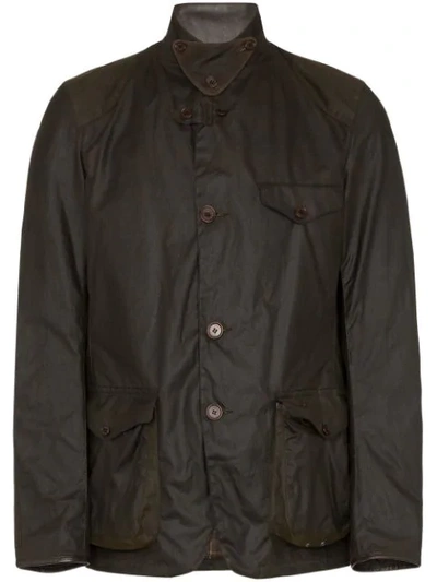 Barbour Beacon Sports Wax Jacket In Brown