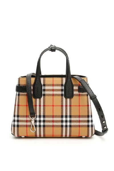 Burberry Checked Banner Bag In Multi