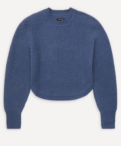 Isabel Marant Brent Cashmere Rib Sweater In Blue