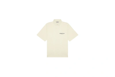 Pre-owned Fear Of God  Essentials Short Sleeve Boxy Polo Buttercream