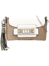 Proenza Schouler Ps11 Soft Classic Leather & Suede Shoulder Bag In White