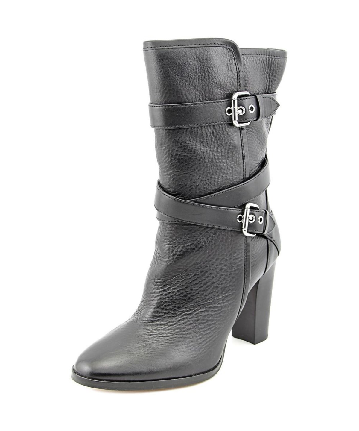 Coach Alexandra Round Toe Leather Mid Calf Boot' In Black | ModeSens