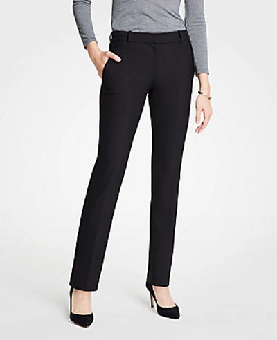 Ann Taylor The Petite Straight Pant - Curvy Fit In Black