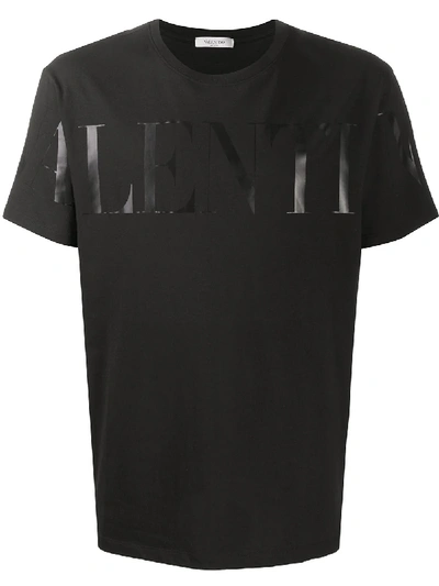 Valentino Logo Print Short-sleeve T-shirt In Black