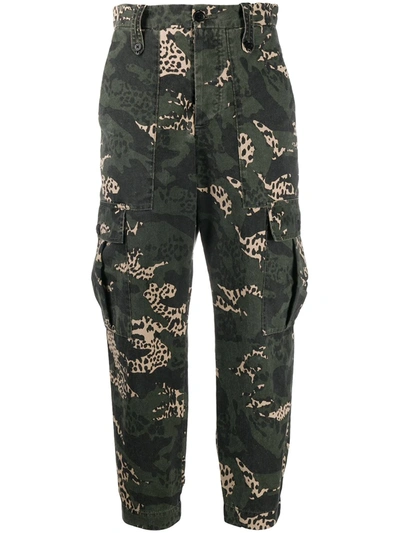 Zadig & Voltaire Camouflage-print Cargo Trousers In Green