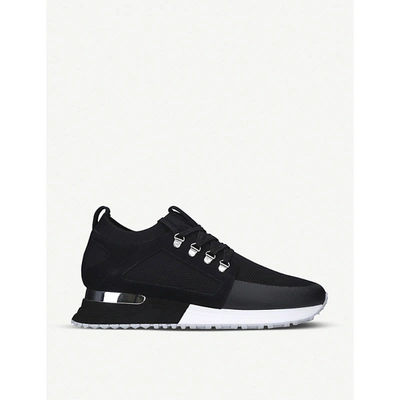 Mallet Hiker Leather And Neoprene Trainers In Black