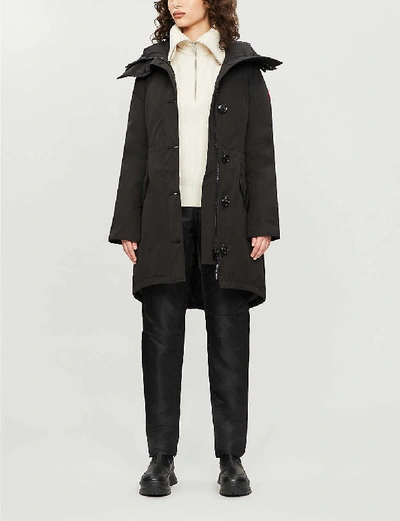 Canada Goose Rossclair Shell Parka Coat In Black