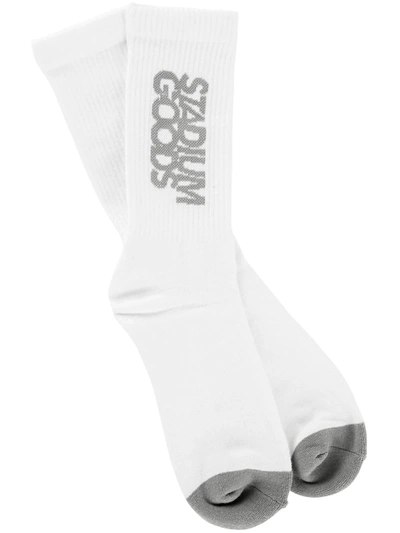 Stadium Goods Logo-print Crew Socks In White