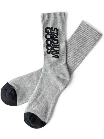 Stadium Goods Logo-print Crew Socks In Grey