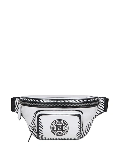 Fendi X Joshua Vides  Roma Belt Bag In White