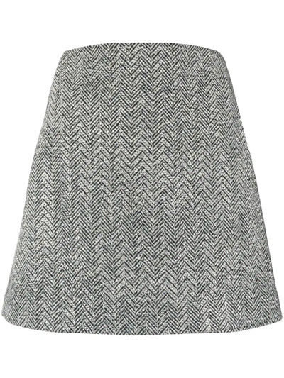 Ermanno Scervino Embellished Mini Skirt In Grey