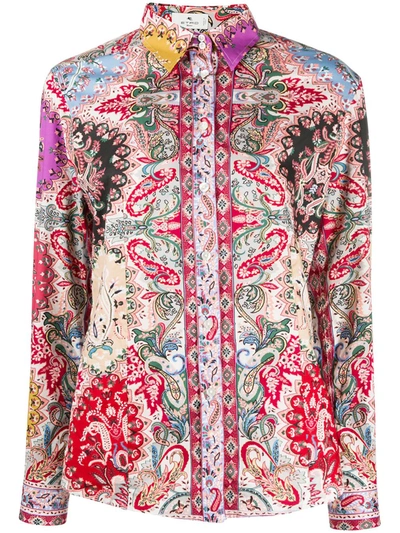 Etro Paisley-print 3d-effect Shirt In White
