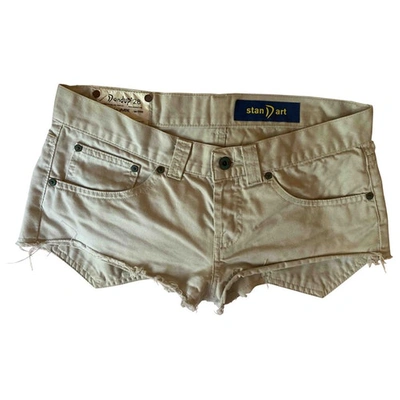 Pre-owned Dondup Short Jeans In Beige