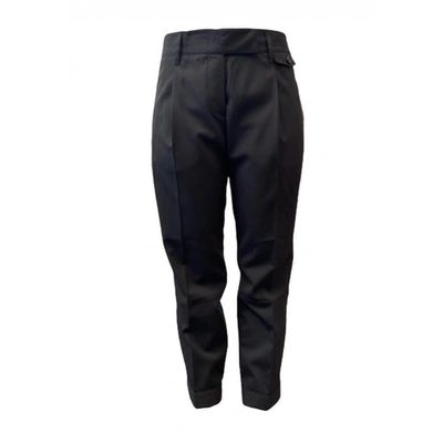Pre-owned Prada Wool Chino Trousers In Blue