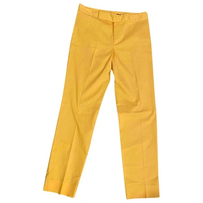 Pre-owned Ralph Lauren Slim Pants In Yellow